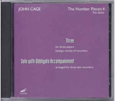 Number Pieces 4 - Three; Solo With Obbligato Accompaniment Trio Dolce